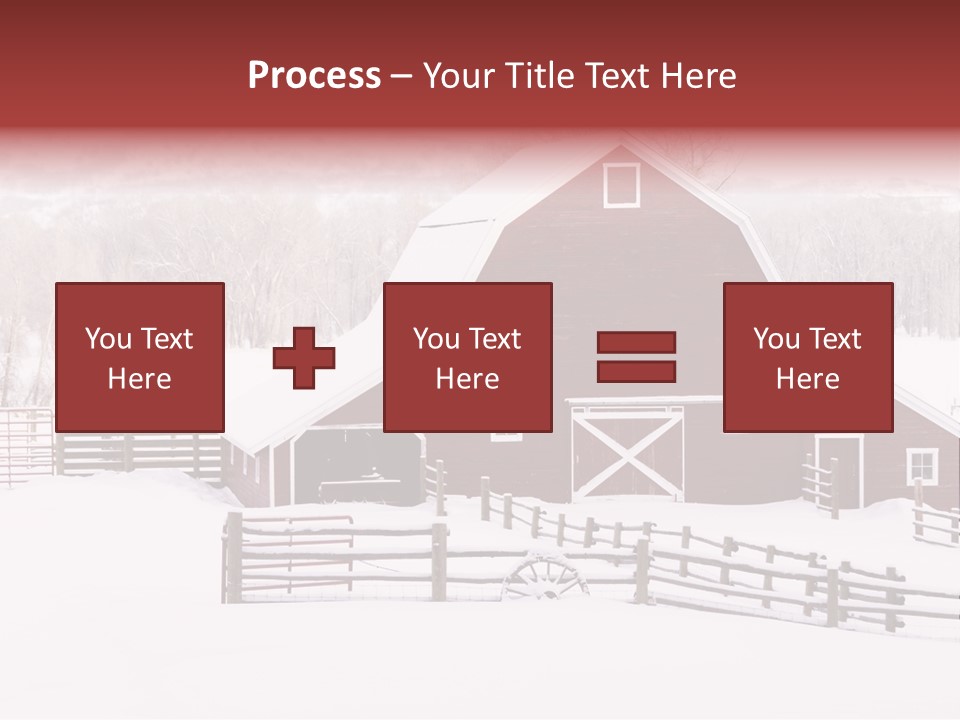 Red Barn Agriculture Snow PowerPoint Template