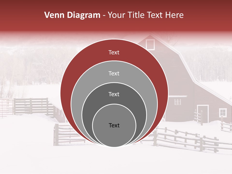 Red Barn Agriculture Snow PowerPoint Template