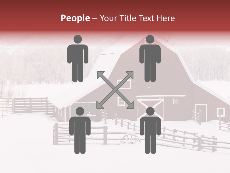 Red Barn Agriculture Snow PowerPoint Template
