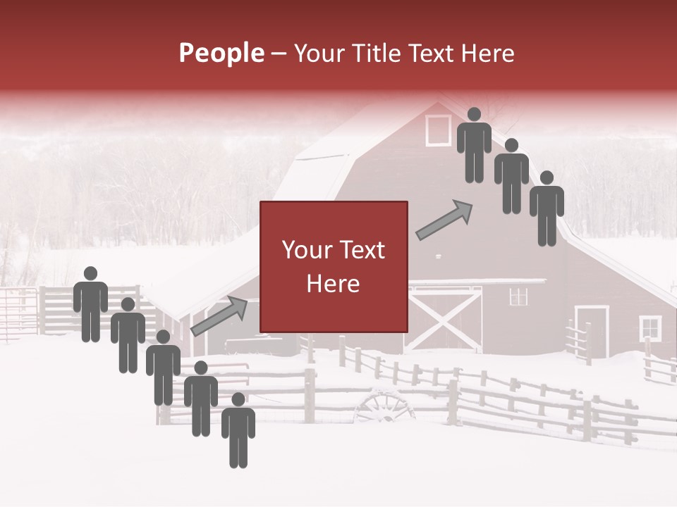 Red Barn Agriculture Snow PowerPoint Template