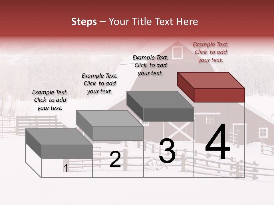 Red Barn Agriculture Snow PowerPoint Template
