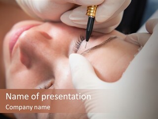 Needle Woman Makeup PowerPoint Template