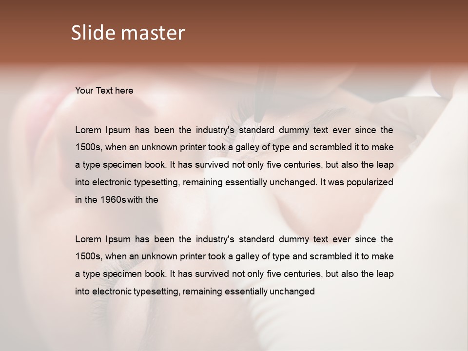 Needle Woman Makeup PowerPoint Template