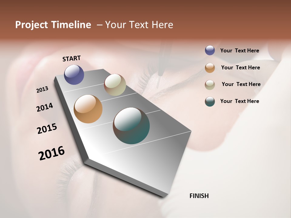 Needle Woman Makeup PowerPoint Template