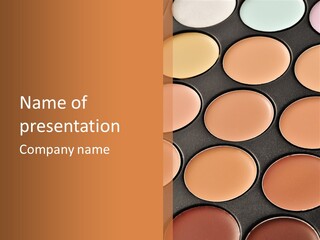 A Close Up Of A Palette Of Makeup PowerPoint Template