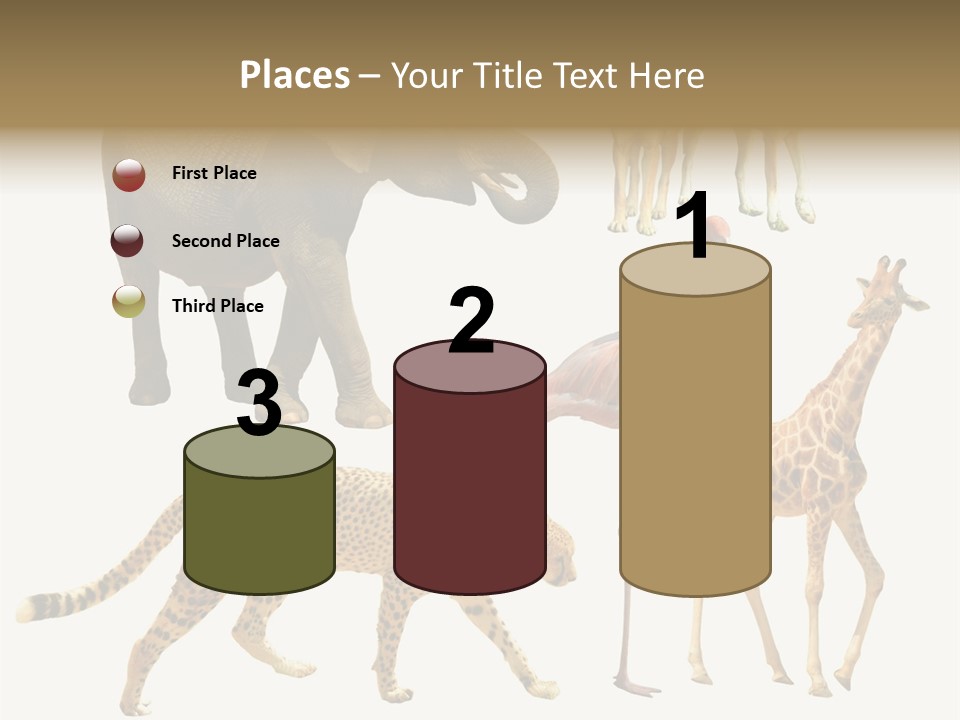 A Group Of Different Animals Standing Next To Each Other PowerPoint Template