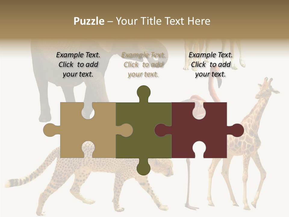 A Group Of Different Animals Standing Next To Each Other PowerPoint Template