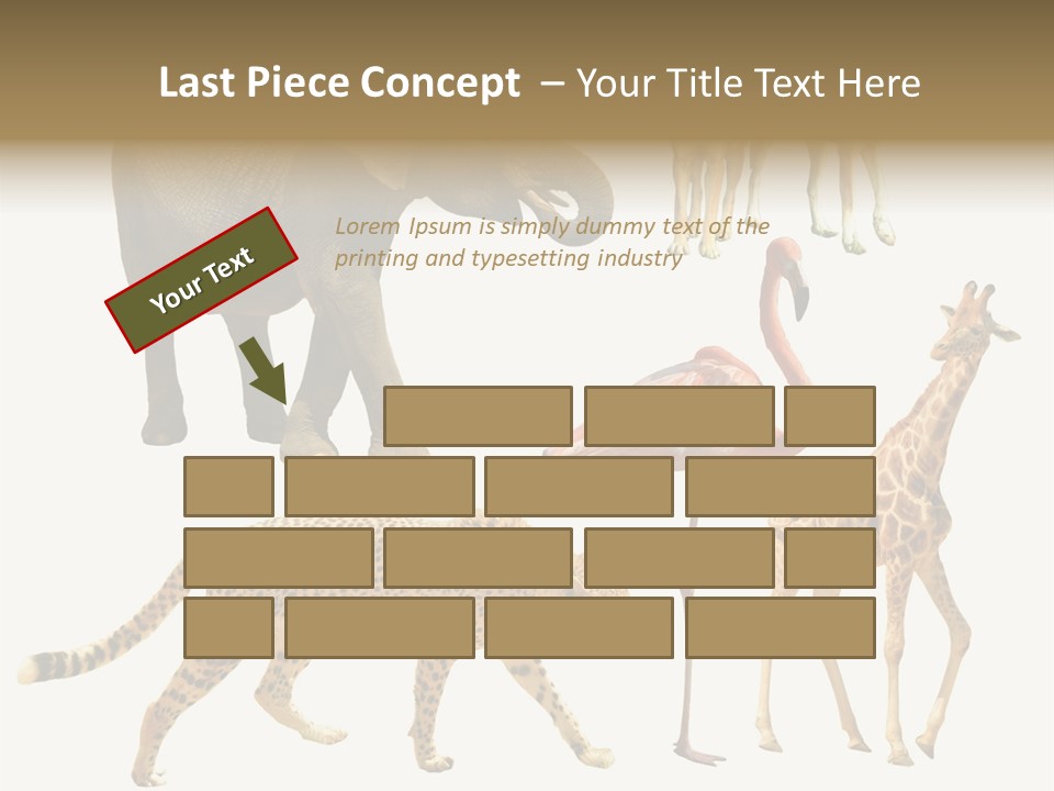 A Group Of Different Animals Standing Next To Each Other PowerPoint Template