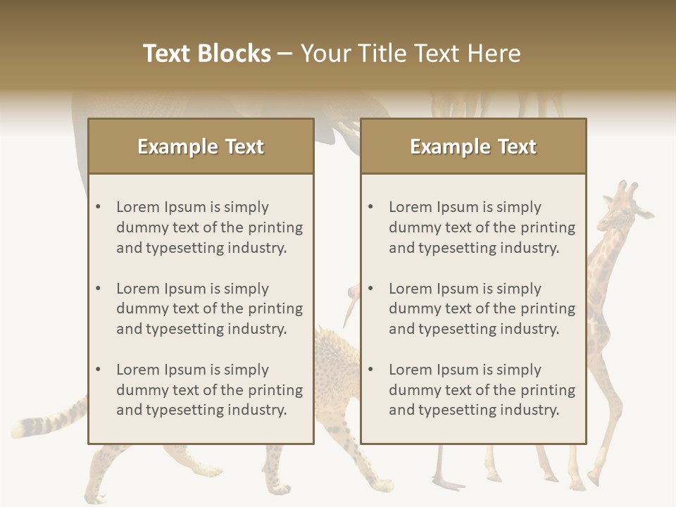 A Group Of Different Animals Standing Next To Each Other PowerPoint Template