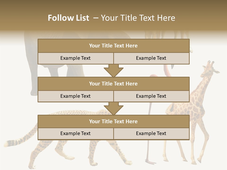 A Group Of Different Animals Standing Next To Each Other PowerPoint Template