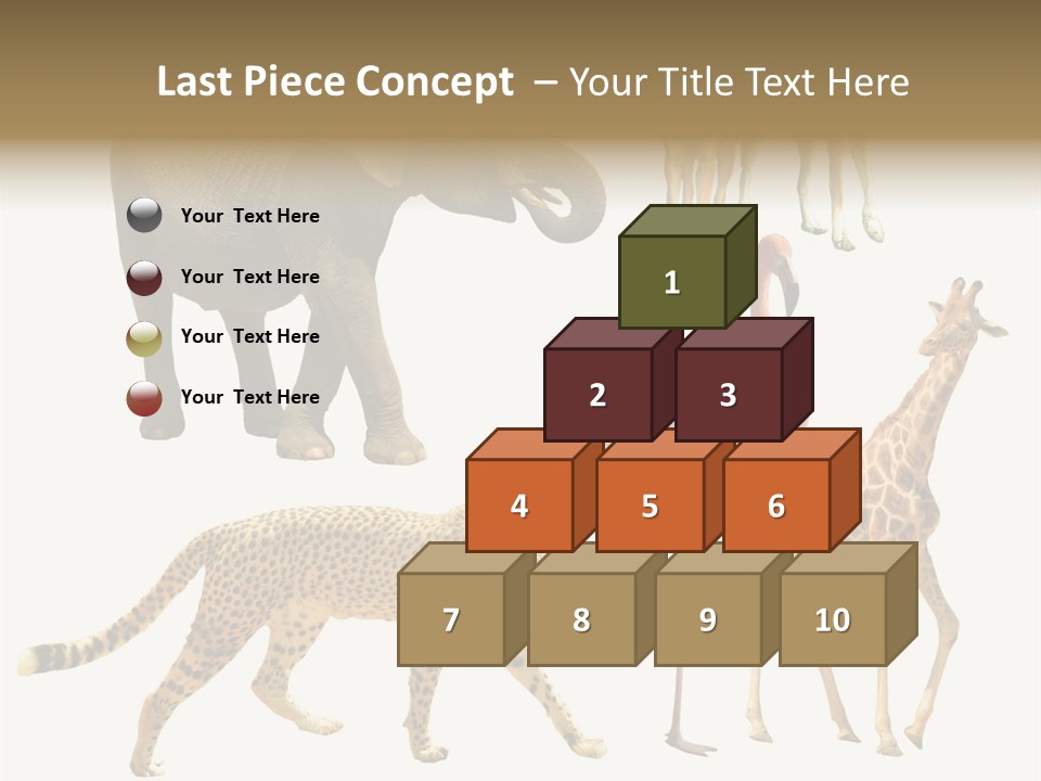 A Group Of Different Animals Standing Next To Each Other PowerPoint Template