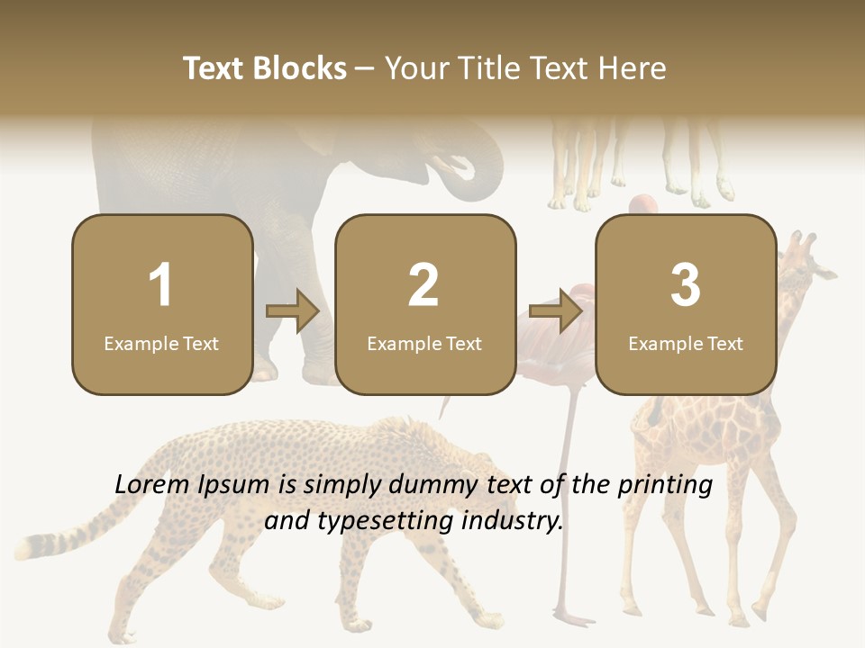 A Group Of Different Animals Standing Next To Each Other PowerPoint Template