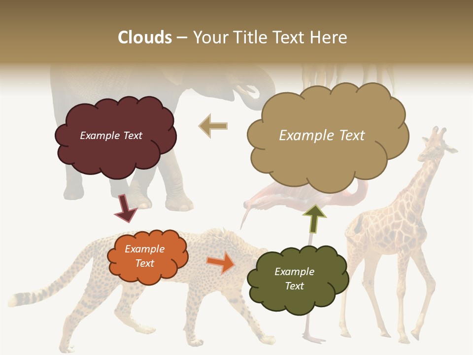 A Group Of Different Animals Standing Next To Each Other PowerPoint Template