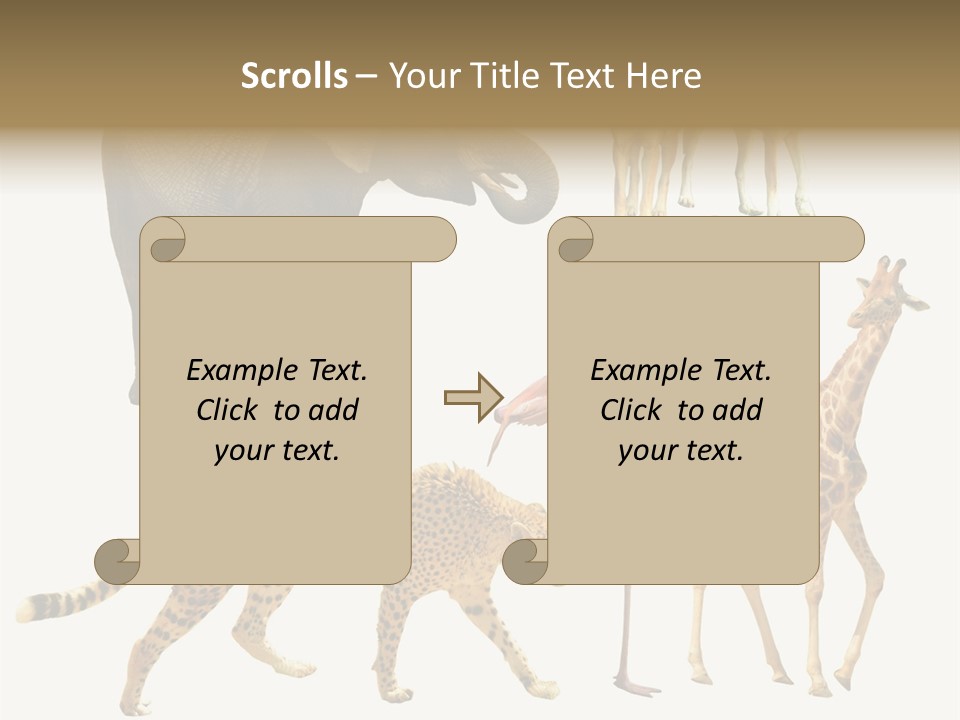 A Group Of Different Animals Standing Next To Each Other PowerPoint Template