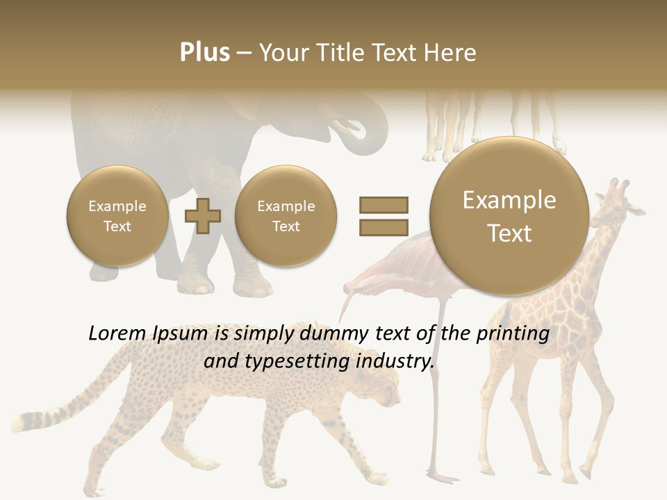 A Group Of Different Animals Standing Next To Each Other PowerPoint Template