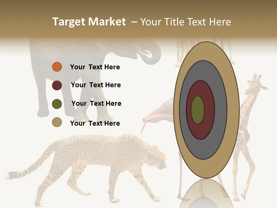 A Group Of Different Animals Standing Next To Each Other PowerPoint Template