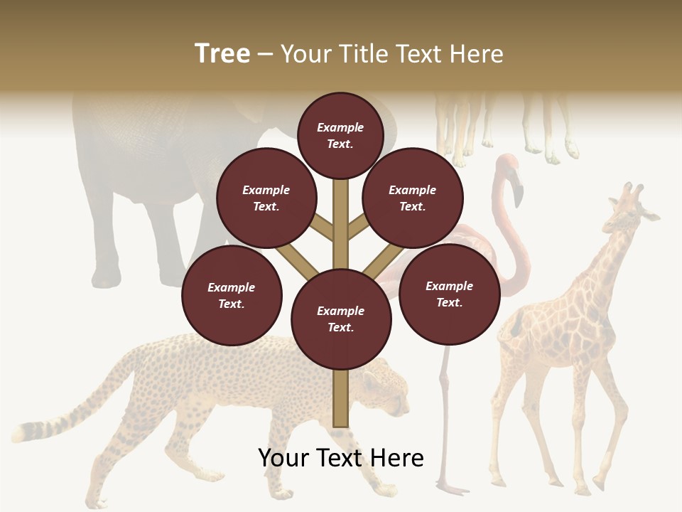 A Group Of Different Animals Standing Next To Each Other PowerPoint Template