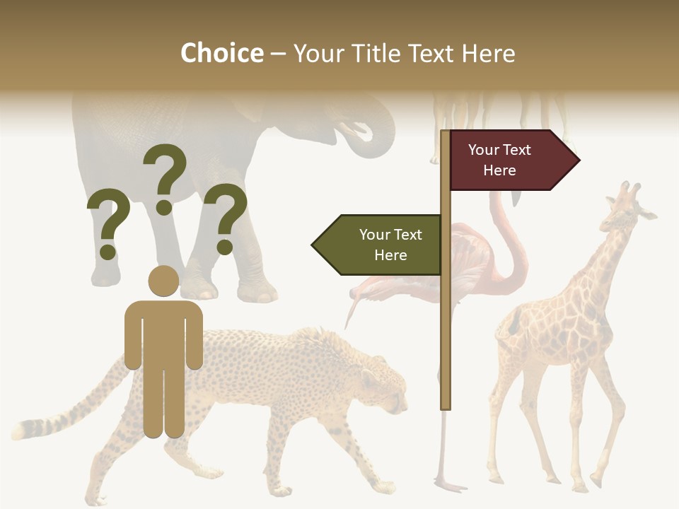 A Group Of Different Animals Standing Next To Each Other PowerPoint Template