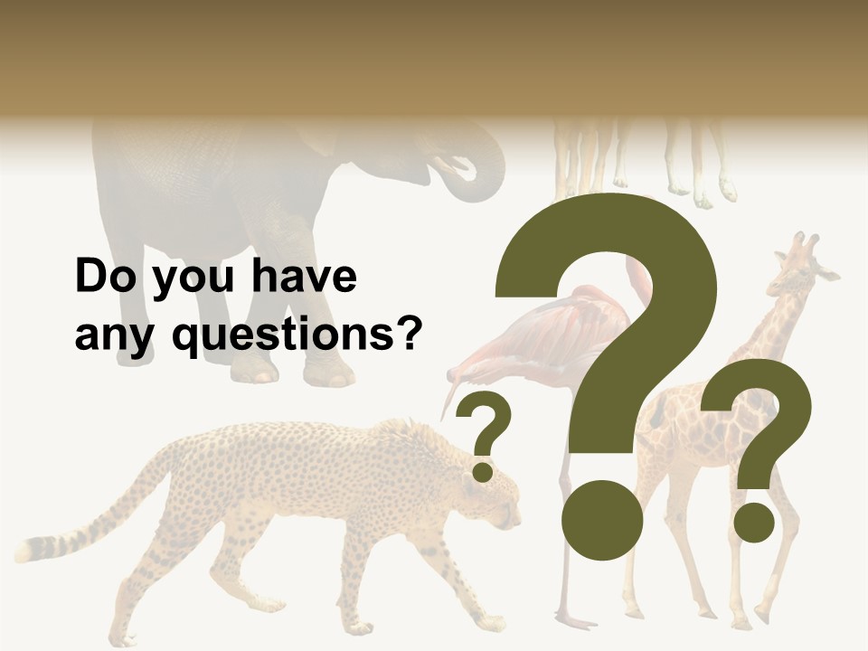 A Group Of Different Animals Standing Next To Each Other PowerPoint Template