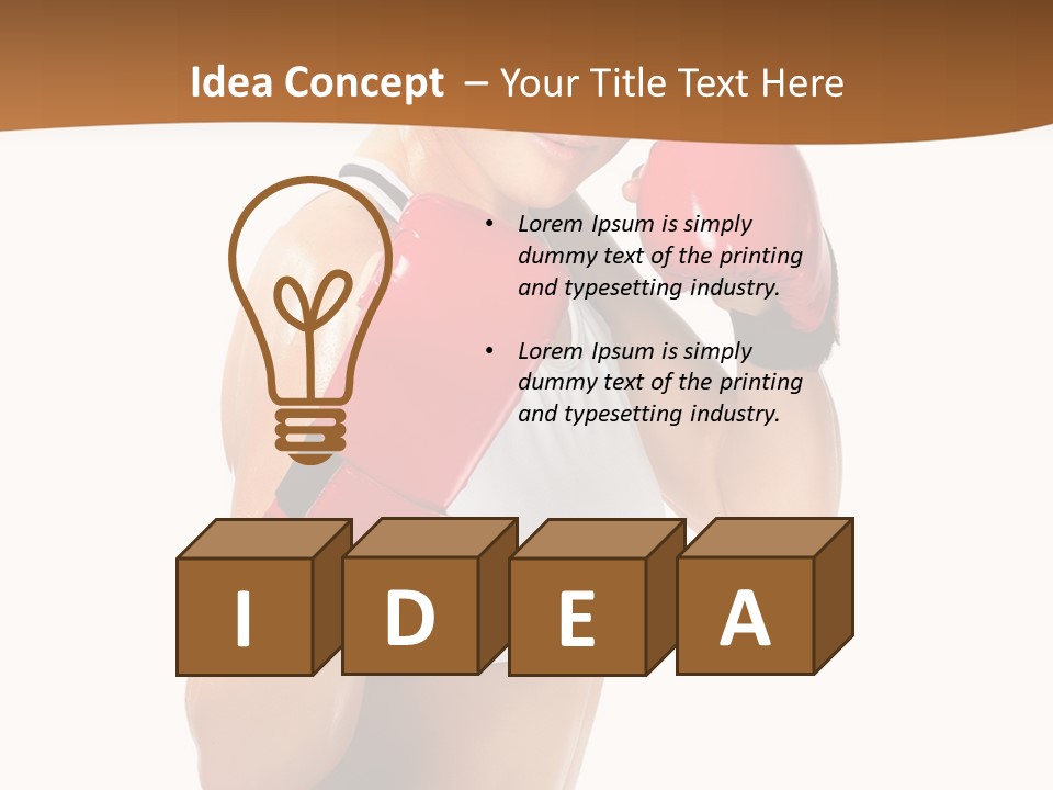 Sport Strong Glove PowerPoint Template