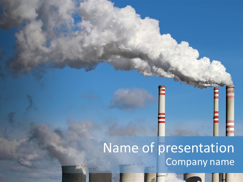 Plant E Emissions Steam PowerPoint Template