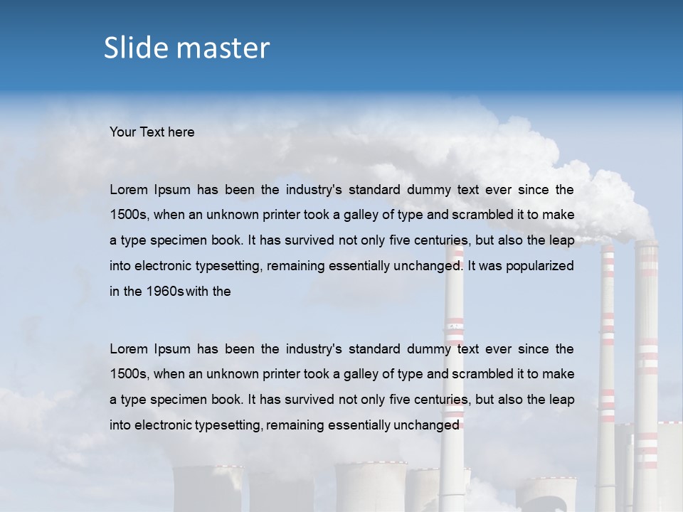Plant E Emissions Steam PowerPoint Template