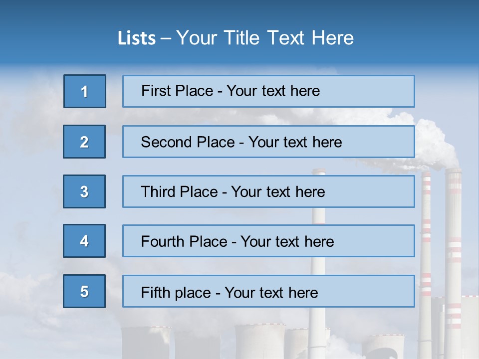 Plant E Emissions Steam PowerPoint Template