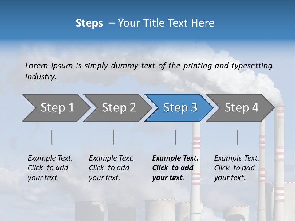 Plant E Emissions Steam PowerPoint Template