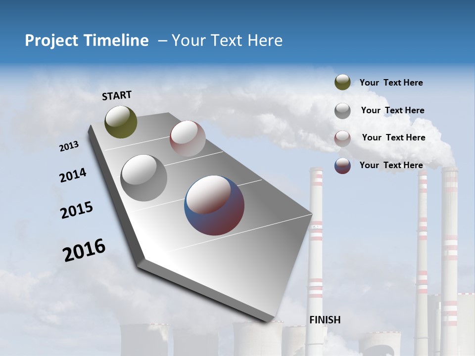 Plant E Emissions Steam PowerPoint Template