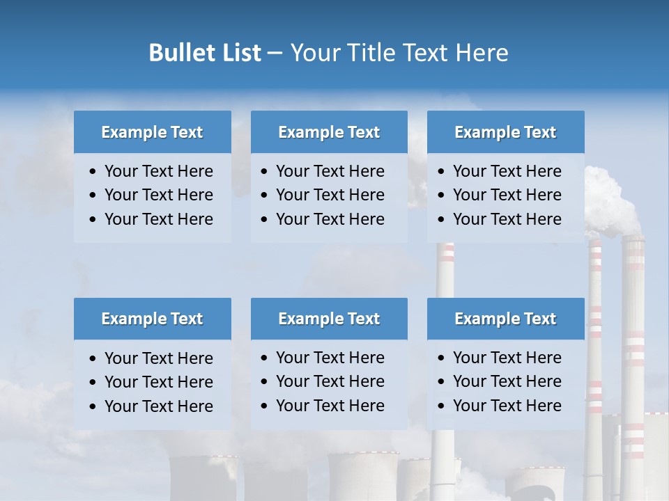 Plant E Emissions Steam PowerPoint Template
