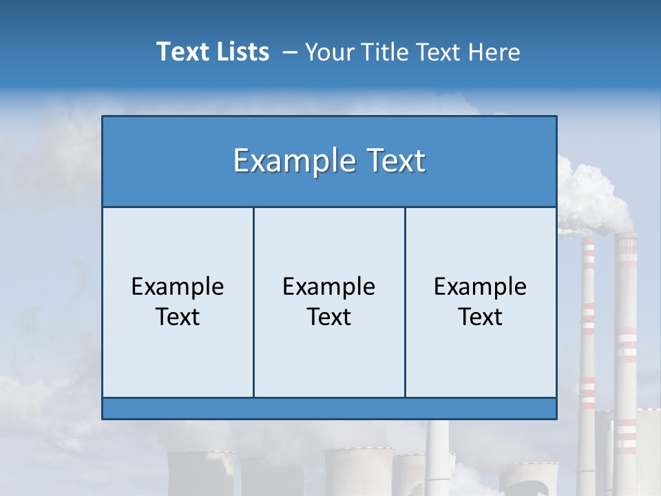 Plant E Emissions Steam PowerPoint Template