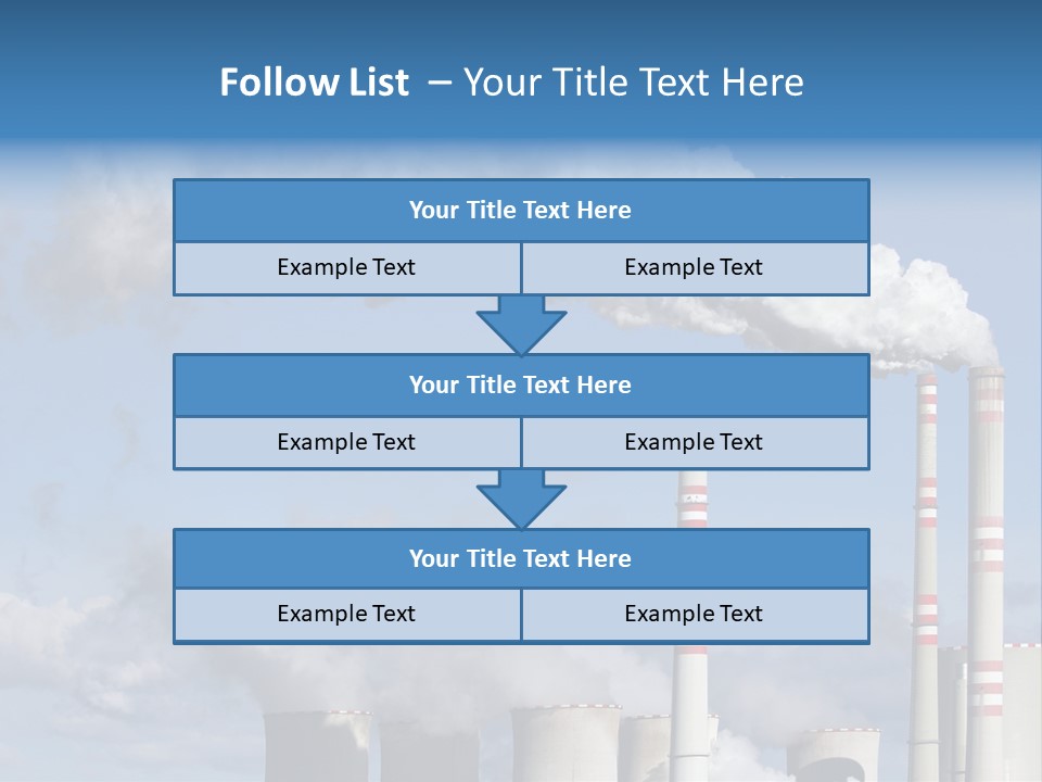 Plant E Emissions Steam PowerPoint Template
