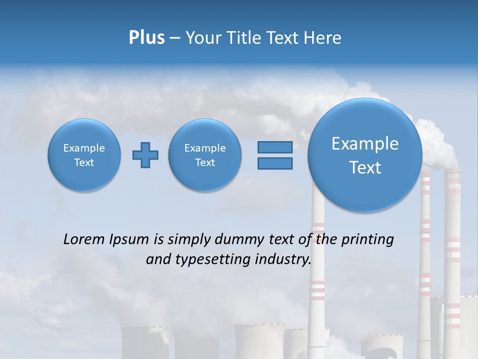 Plant E Emissions Steam PowerPoint Template