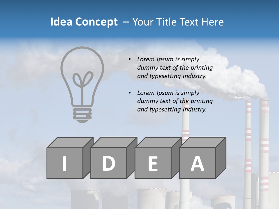 Plant E Emissions Steam PowerPoint Template