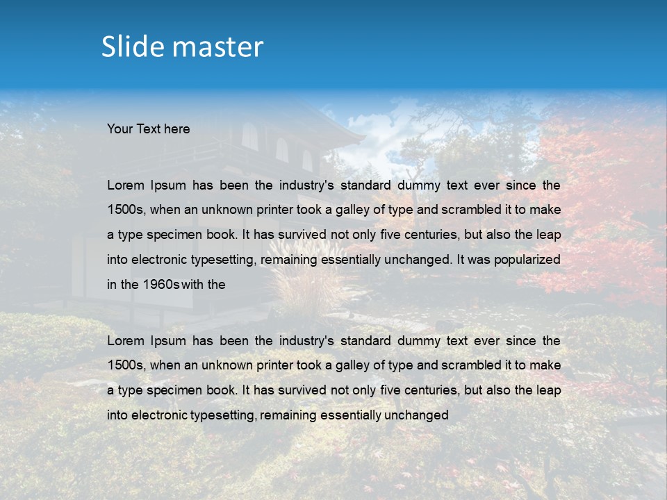 Monument City Statue PowerPoint Template