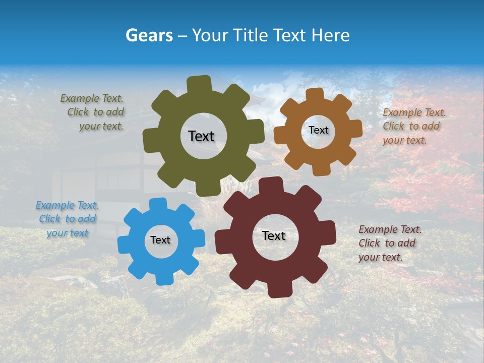 Monument City Statue PowerPoint Template