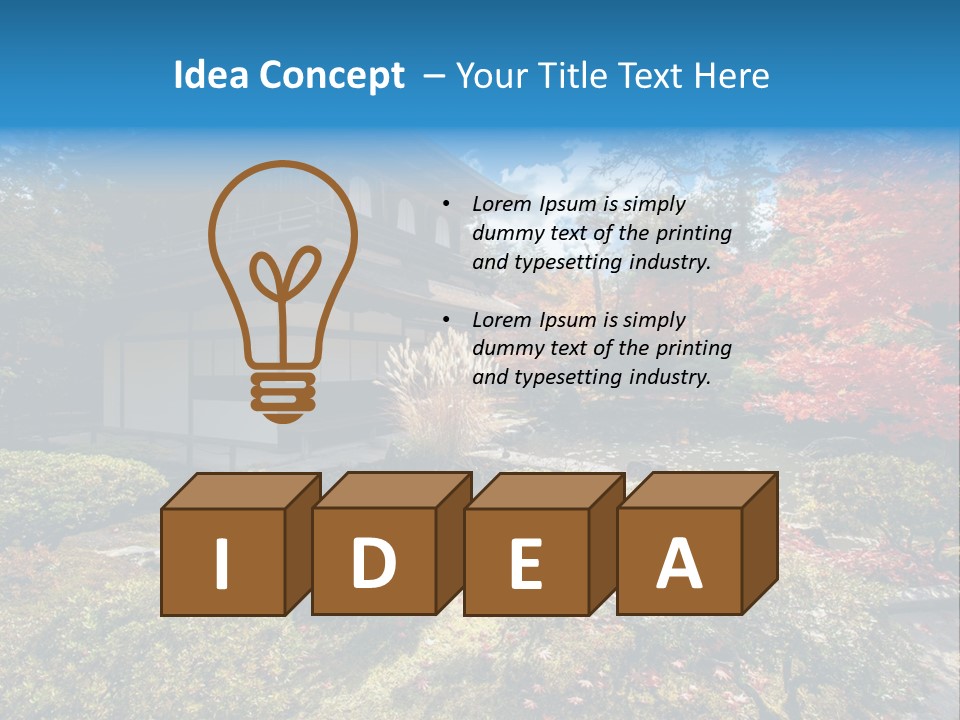 Monument City Statue PowerPoint Template