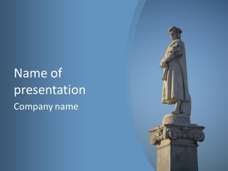Monument City Statue PowerPoint Template