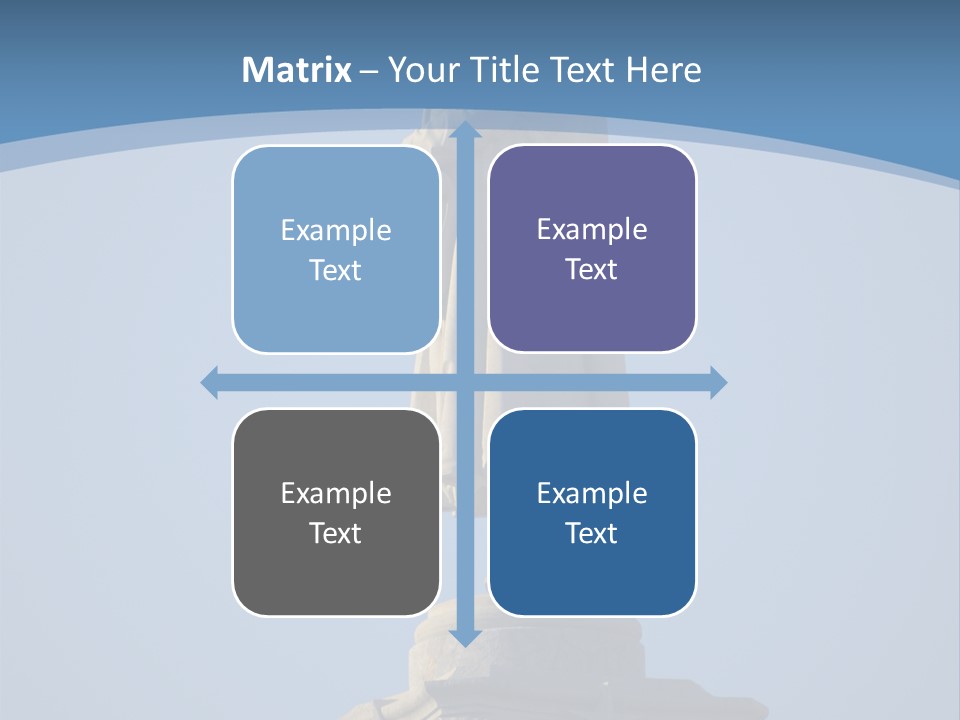 Monument City Statue PowerPoint Template