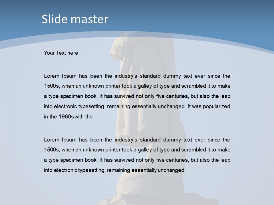 Monument City Statue PowerPoint Template