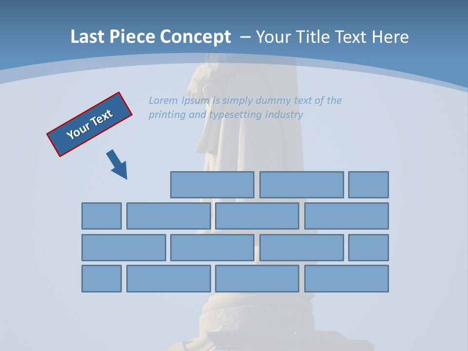 Monument City Statue PowerPoint Template