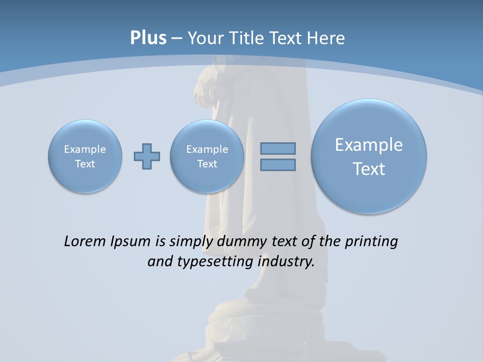 Monument City Statue PowerPoint Template