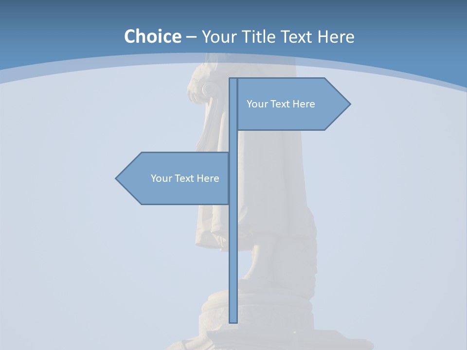 Monument City Statue PowerPoint Template