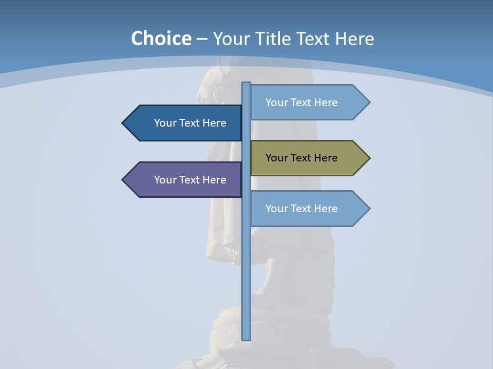Monument City Statue PowerPoint Template