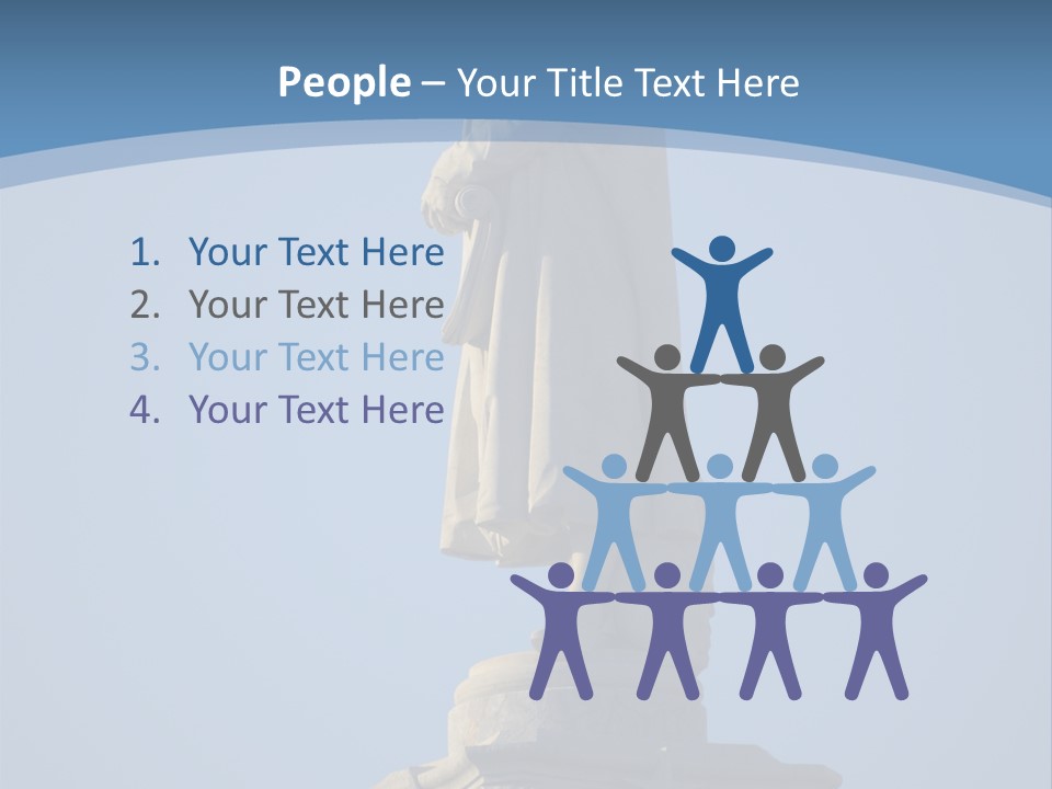 Monument City Statue PowerPoint Template
