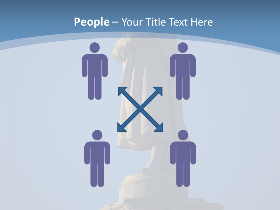 Monument City Statue PowerPoint Template