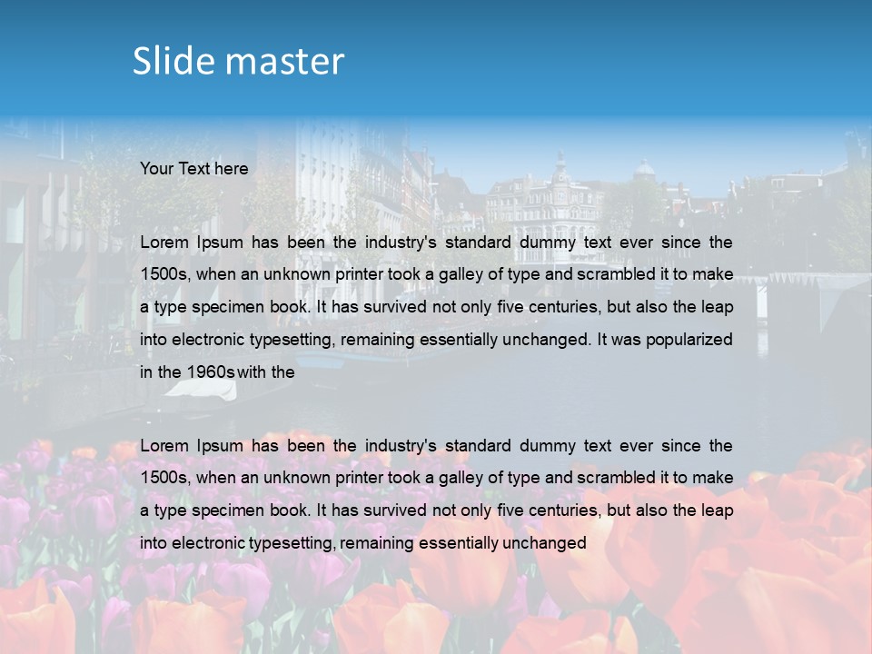 Capital Amsterdam Architecture PowerPoint Template