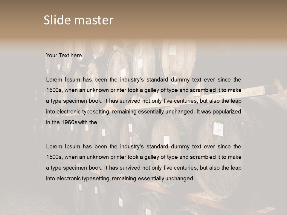 Liquor Store Winecellar PowerPoint Template