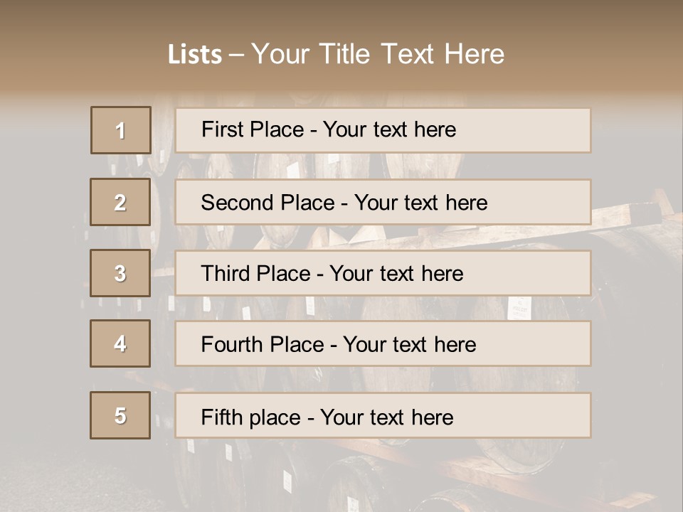Liquor Store Winecellar PowerPoint Template