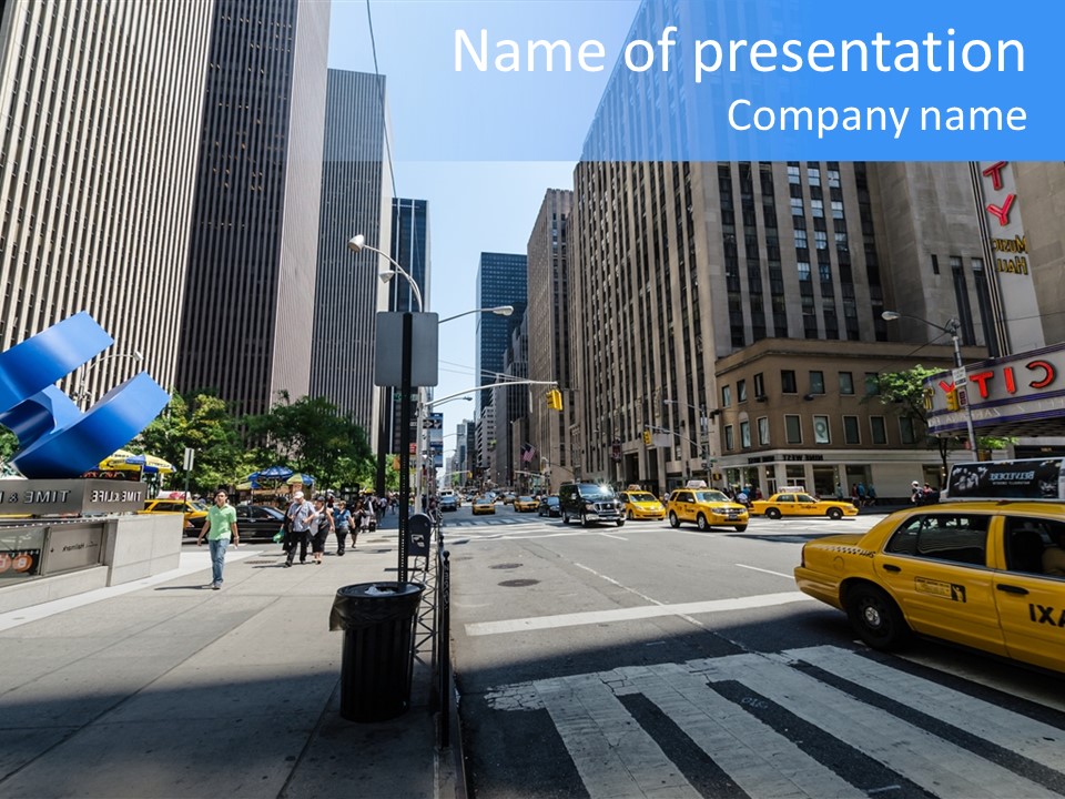 Downtown Timelife New York City PowerPoint Template